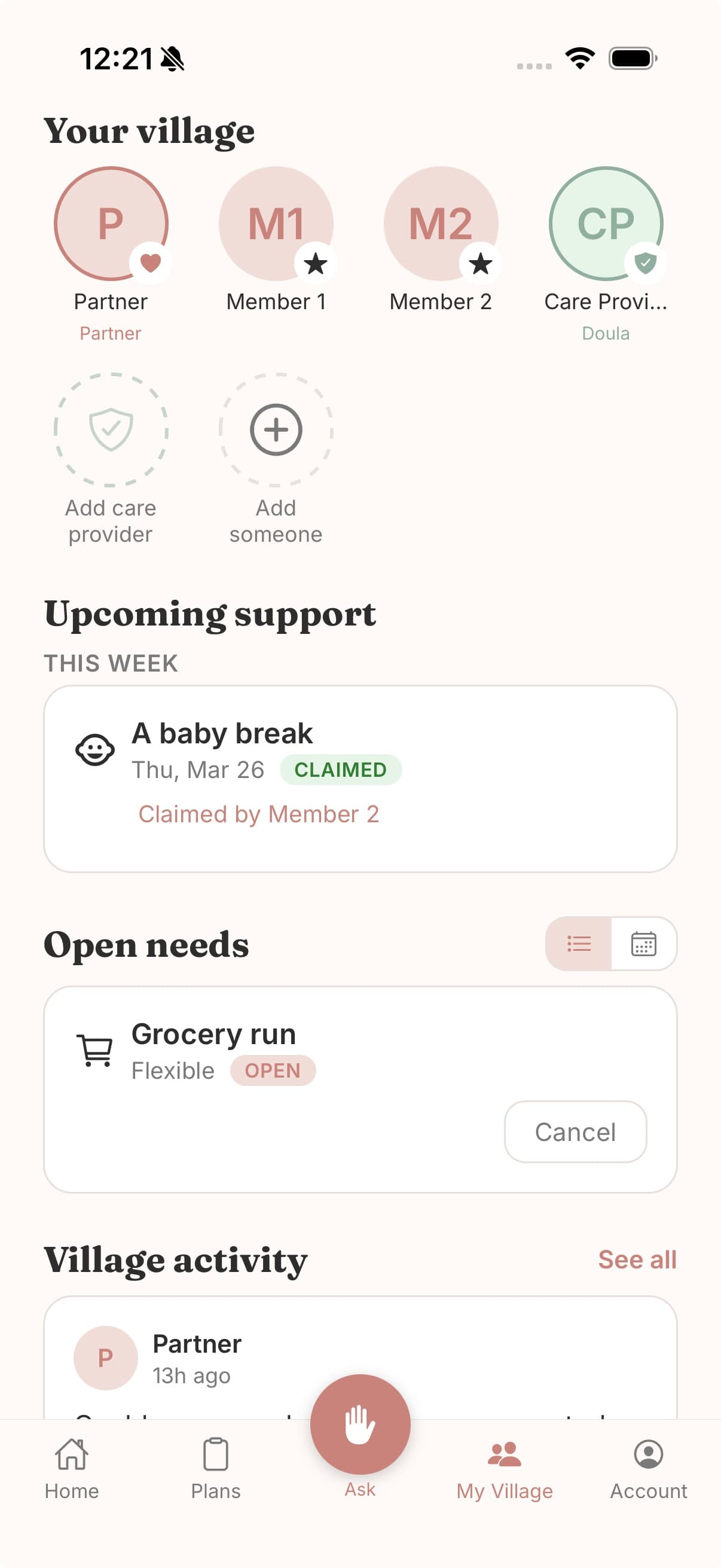 Village task board